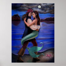 AFFICHE "d'amour des Caraïbes de sirène et de pira