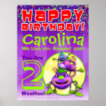 affiche d'anniversaire d'araignée de 18 x24" Itsy 