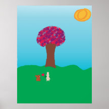 Affiche d'arbre de coeur