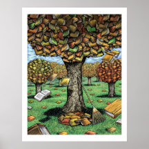 Affiche d'arbre de livre