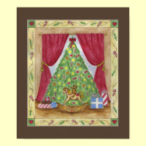 Affiche d'arbre de Noël d'ours de nounours posters