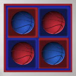 Affiche d'art de bruit de basket-ball