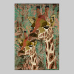 Affiche d'art de damassé de girafes de Rosa posters
