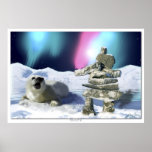 "Affiche d'art de JOINT et d'INUKSHUK d'HARPE de l