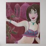 Affiche d'art "de la pièce rouge de Roxy" par Juda