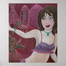 Affiche d'art "de la pièce rouge de Roxy" par Juda
