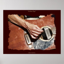 Affiche d'art de mélomane de JOUEUR de GUITARE