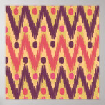 Affiche d'art de motif d'Ikat