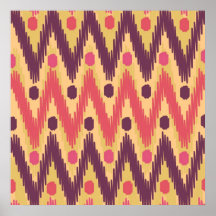 Affiche d'art de motif d'Ikat