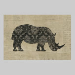 Affiche d'art de silhouette de rhinocéros posters