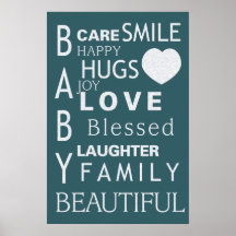 Affiche d'art de souterrain de bébé