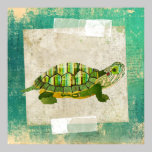 Affiche d'art de tortue de jade posters