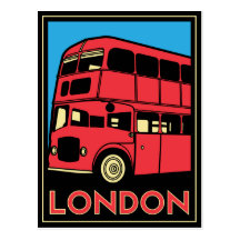 Affiche d'art déco de Londres Cartes Postales
