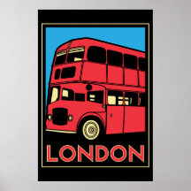 affiche d'art déco de Londres Westminster Angleter