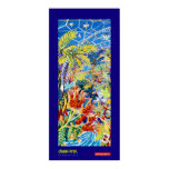 Affiche d'art : Peintre bleu d'Éden posters