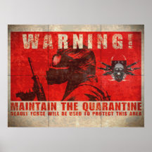Affiche d'avertissement de quarantaine de ZKE