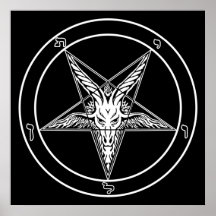 Affiche de Baphomet - 2 pieds de carré