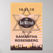 Affiche de bat mitzvah de club posters