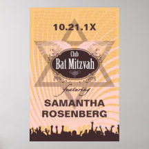 Affiche de bat mitzvah de club