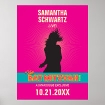 Affiche de bat mitzvah de vedette du rock dans les posters