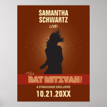 Affiche de bat mitzvah de vedette du rock posters