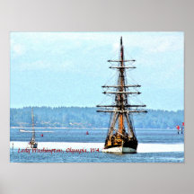 Affiche de bateau de Madame Washington