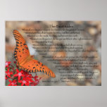 Affiche de béatitudes (avec le papillon orange)