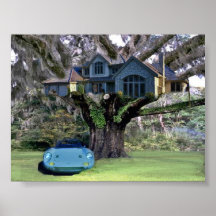 Affiche de cabane dans un arbre