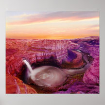 Affiche de cascade de canyon