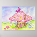 Affiche de champignon de conte de fées