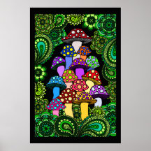 Affiche de champignons