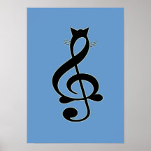 Affiche de chat de jazz