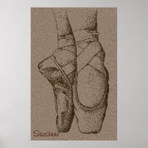 Affiche de chaussures de ballet