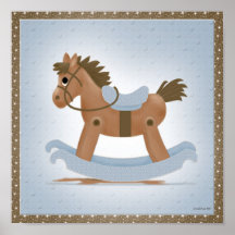 Affiche de cheval de basculage