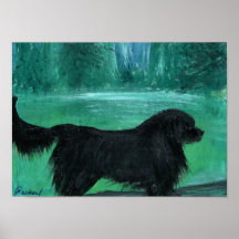 Affiche de chien de Terre-Neuve