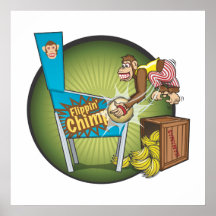 Affiche de chimpanzé de Flippin