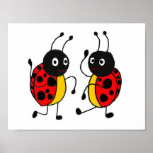 Affiche de coccinelles de danse d'ANNONCE