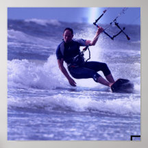 Affiche de conception de Kiteboarding