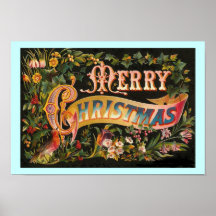 Affiche de conception florale de Joyeux Noël