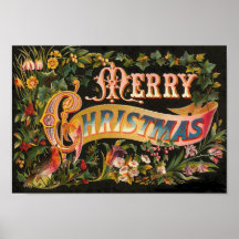 Affiche de conception florale de Joyeux Noël