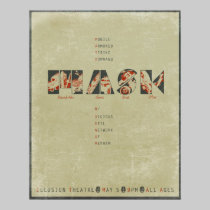 Affiche de concert de masque affligée posters