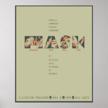 Affiche de concert de masque