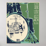 affiche de concert de T-chats - vert