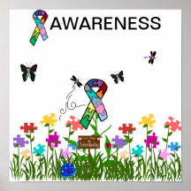 Affiche de conscience d'autisme