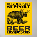 Affiche de conservation de bière