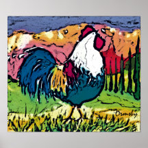 Affiche de coq de Luciano