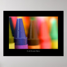 Affiche de crayon de majesté de montagne pourpre