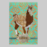 Affiche de damassé d'amour de lama posters