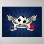Affiche de défenseur d'équipe nationale du footbal