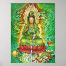 Affiche de dragon d'eau de Kuan Yin